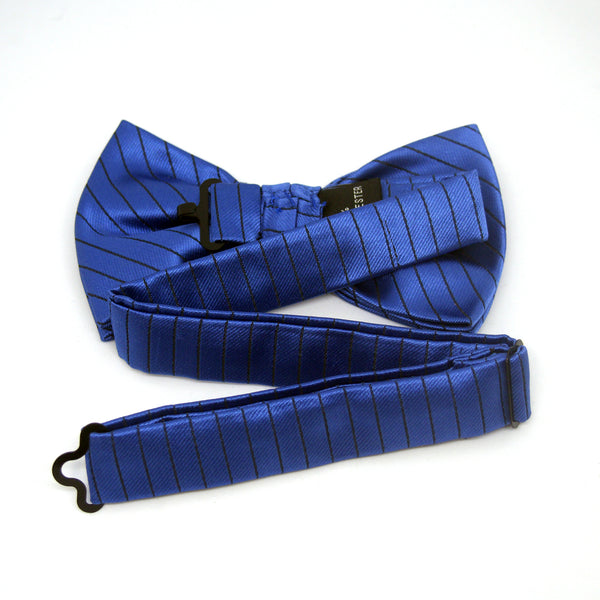 Lined Isaac Bow Tie in Cobalt Blue - Giorgio Mandelli® Official Site | GIORGIO MANDELLI Made in Italy