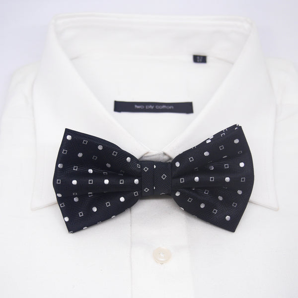 Printed Brandon Bow Tie in Black - Giorgio Mandelli® Official Site | GIORGIO MANDELLI Made in Italy