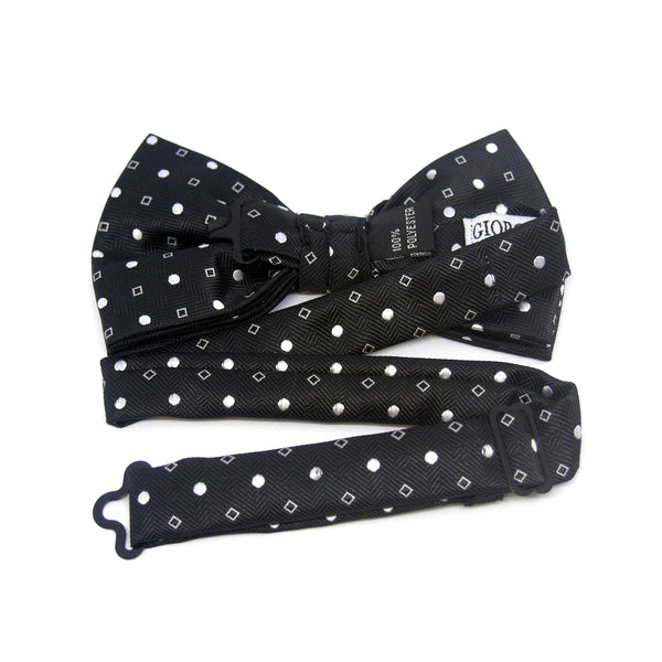 Printed Brandon Bow Tie in Black - Giorgio Mandelli® Official Site | GIORGIO MANDELLI Made in Italy