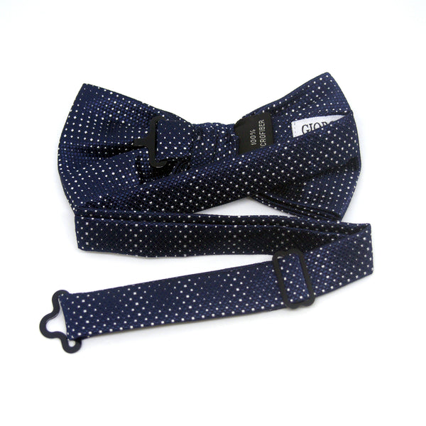 Printed Kingston Bow Tie in Navy Blue - Giorgio Mandelli® Official Site | GIORGIO MANDELLI Made in Italy