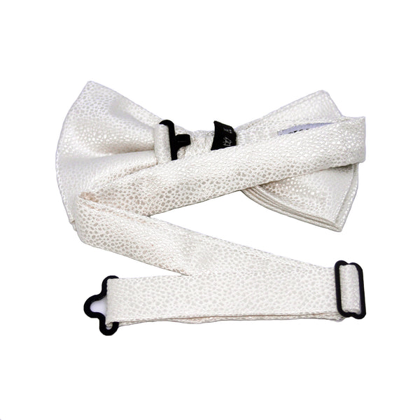 Textured Damon Bow Tie in Cream Reptile - Giorgio Mandelli® Official Site | GIORGIO MANDELLI Made in Italy