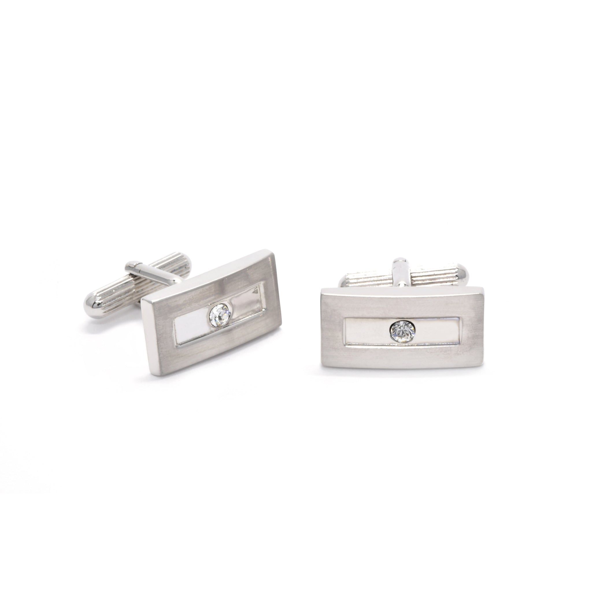 Jeremiah Cufflinks with Clear Crystal - Giorgio Mandelli® Official Site | GIORGIO MANDELLI Made in Italy