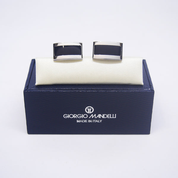 Josiah Cufflinks with Black Onyx - Giorgio Mandelli® Official Site | GIORGIO MANDELLI Made in Italy