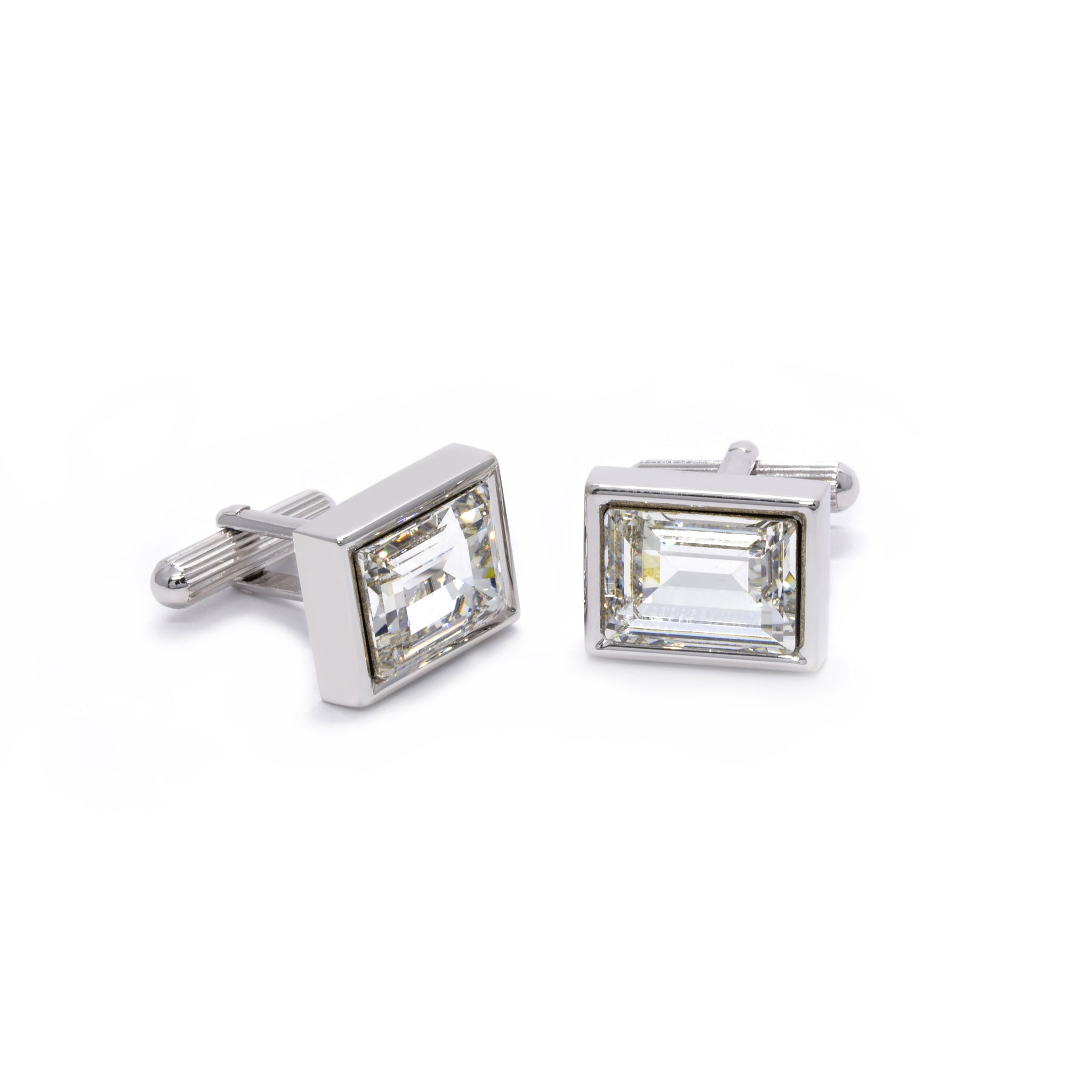 Ash Cufflinks with Clear Crystal - Giorgio Mandelli® Official Site | GIORGIO MANDELLI Made in Italy