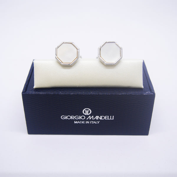 Ethan Cufflinks with Mother of Pearl - Giorgio Mandelli® Official Site | GIORGIO MANDELLI Made in Italy