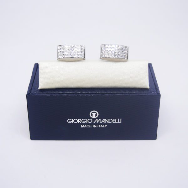 Velden Cufflinks in Clear White - Giorgio Mandelli® Official Site | GIORGIO MANDELLI Made in Italy