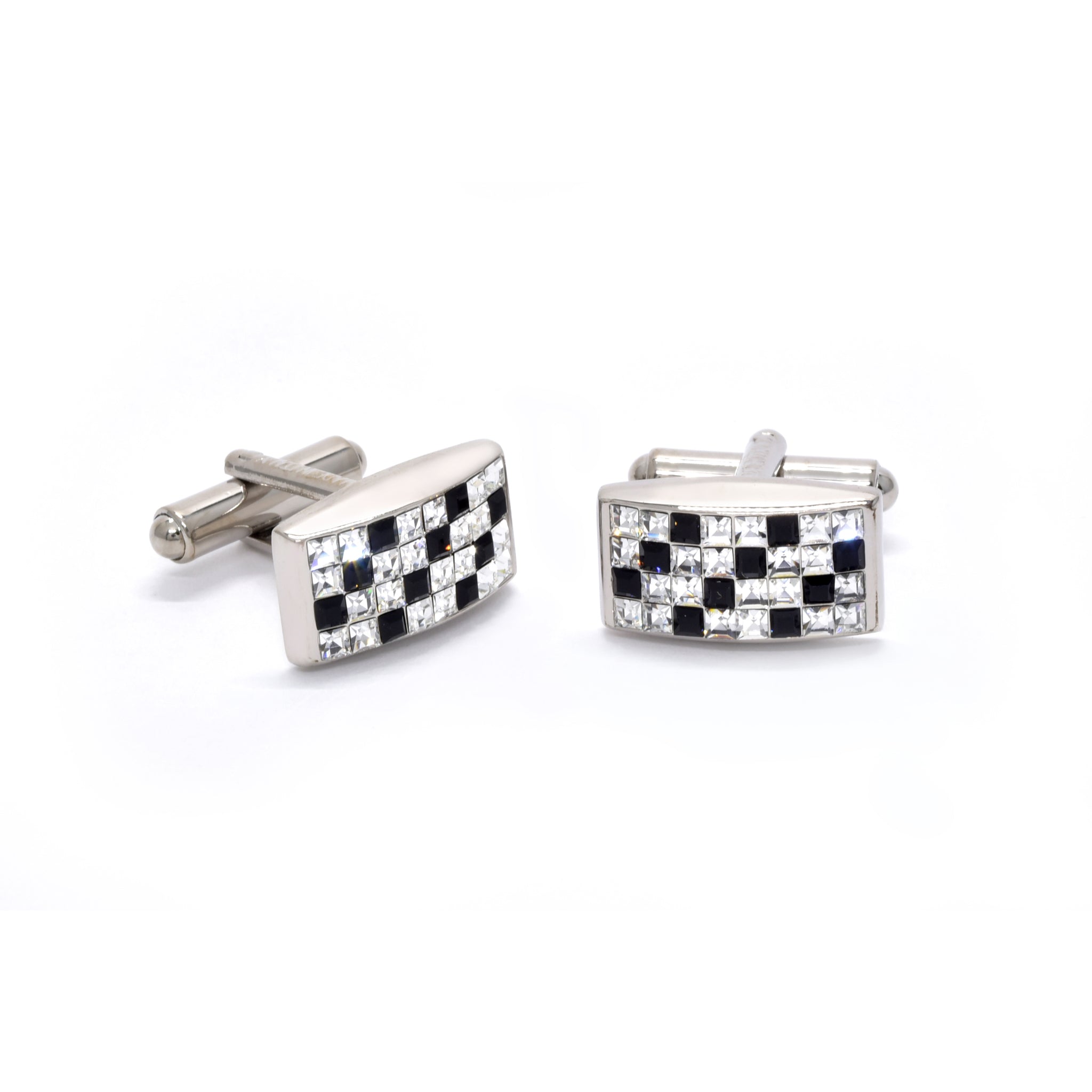 Velden Cufflinks in Chequered Black & White - Giorgio Mandelli® Official Site | GIORGIO MANDELLI Made in Italy