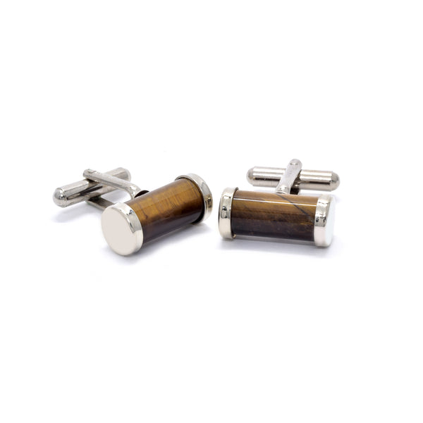 Noah Cufflinks with Tiger's Eye - Giorgio Mandelli® Official Site | GIORGIO MANDELLI Made in Italy