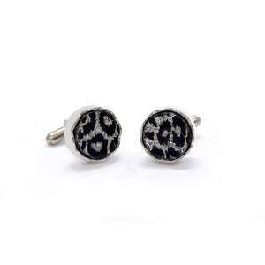 Sebastian Cufflinks in Silver & Black Rosettes - Giorgio Mandelli® Official Site | GIORGIO MANDELLI Made in Italy