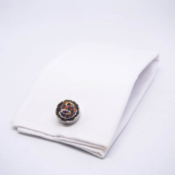 Sebastian Cufflinks in Leopard Rosettes - Giorgio Mandelli® Official Site | GIORGIO MANDELLI Made in Italy