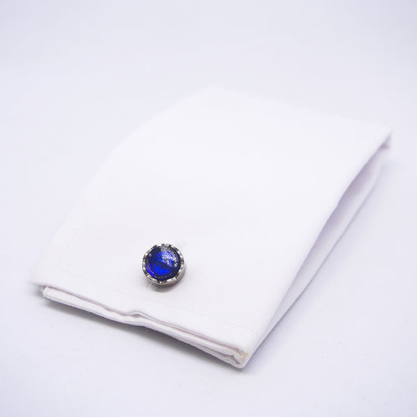 Sebastian Cufflinks in Blue - Giorgio Mandelli® Official Site | GIORGIO MANDELLI Made in Italy