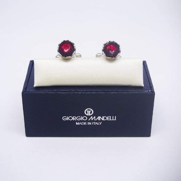 Sebastian Cufflinks in Ruby - Giorgio Mandelli® Official Site | GIORGIO MANDELLI Made in Italy