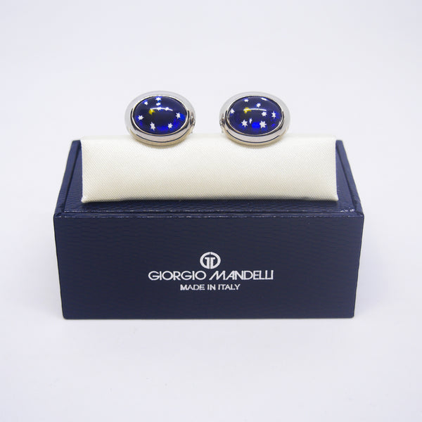 Ventura Cufflinks in Starry Night - Giorgio Mandelli® Official Site | GIORGIO MANDELLI Made in Italy