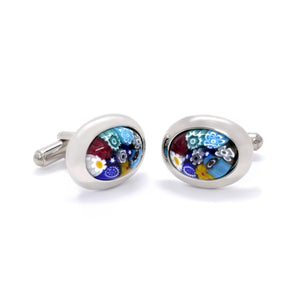 Ventura Cufflinks in Multicolour Millefiori - Giorgio Mandelli® Official Site | GIORGIO MANDELLI Made in Italy