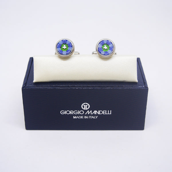 Valentino Cufflinks in Dove Murrine - Giorgio Mandelli® Official Site | GIORGIO MANDELLI Made in Italy