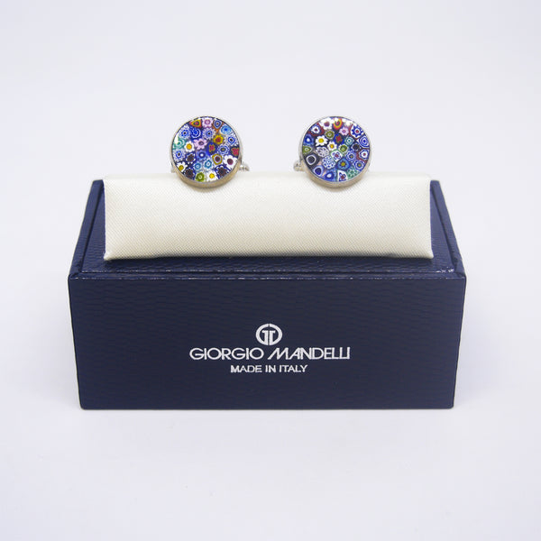 Vincenzo Cufflinks in Multicolour Millefiori - Giorgio Mandelli® Official Site | GIORGIO MANDELLI Made in Italy