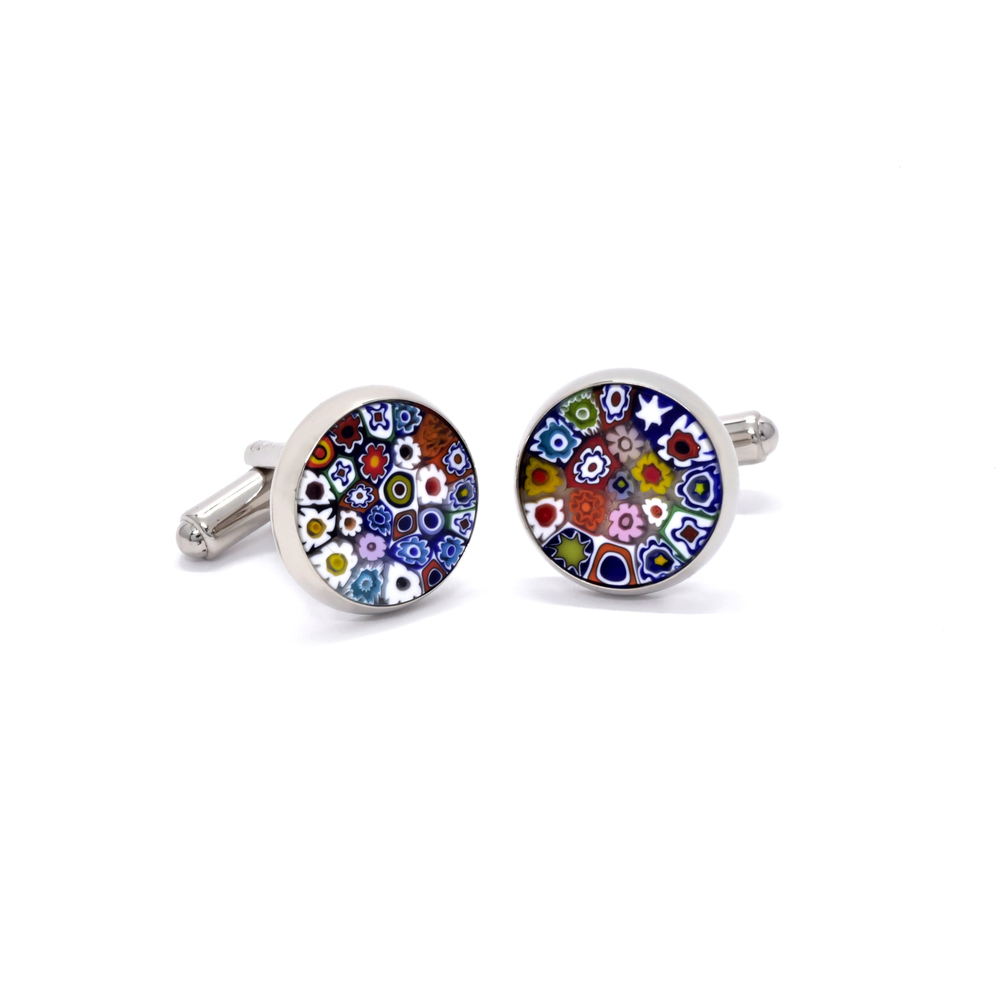 Vincenzo Cufflinks in Multicolour Millefiori - Giorgio Mandelli® Official Site | GIORGIO MANDELLI Made in Italy