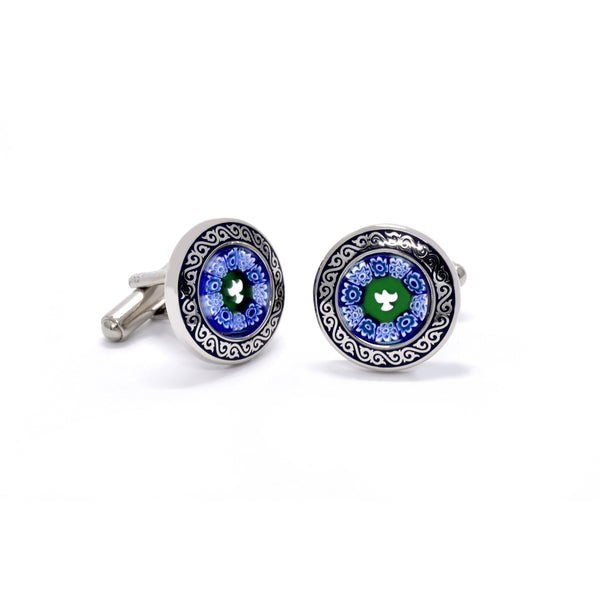 Valente Cufflinks in Dove Millefiori - Giorgio Mandelli® Official Site | GIORGIO MANDELLI Made in Italy