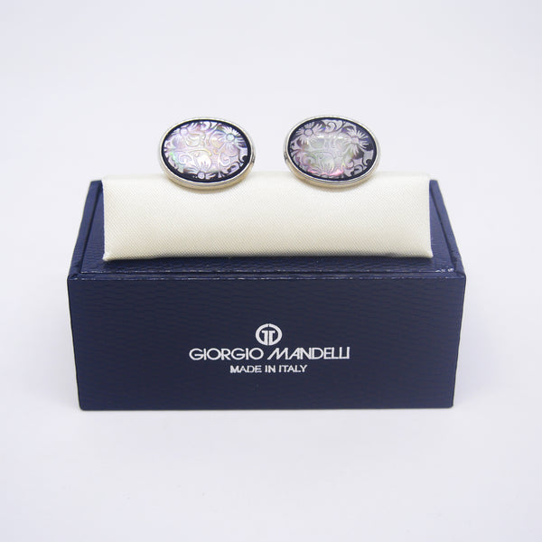 Sylvester Cufflinks with Black Shell - Giorgio Mandelli® Official Site | GIORGIO MANDELLI Made in Italy