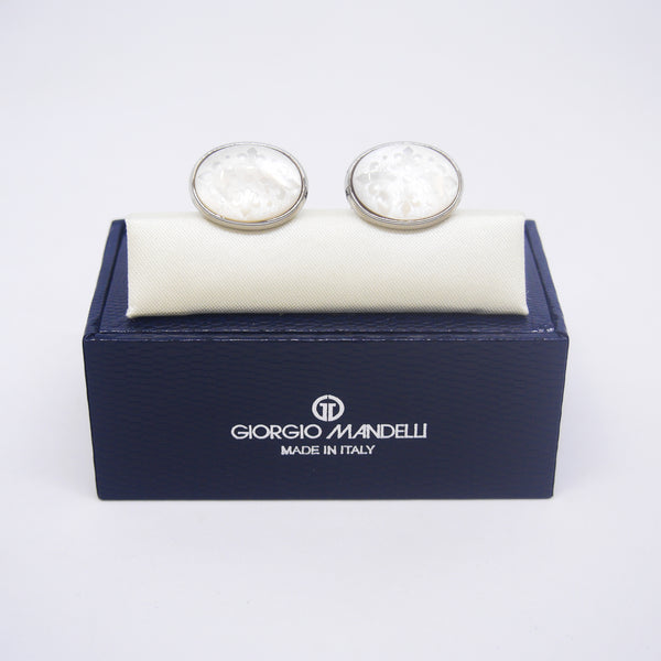 Louis Cufflinks with Mother of Pearl - Giorgio Mandelli® Official Site | GIORGIO MANDELLI Made in Italy