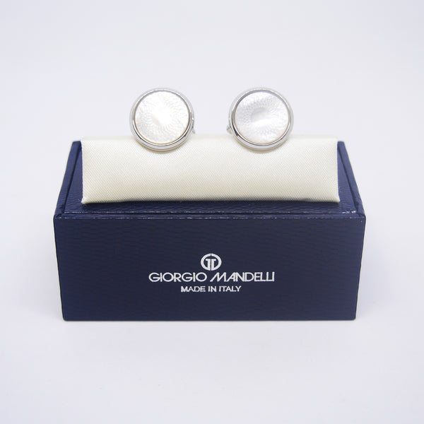 Jerome Cufflinks with Mother of Pearl - Giorgio Mandelli® Official Site | GIORGIO MANDELLI Made in Italy