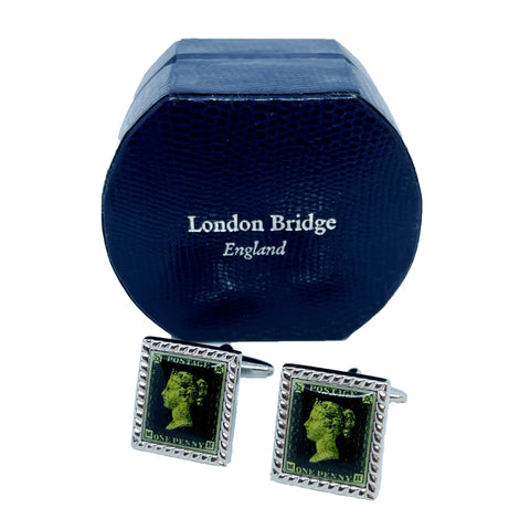 Queen Elizabeth II Postage Stamp Cufflinks