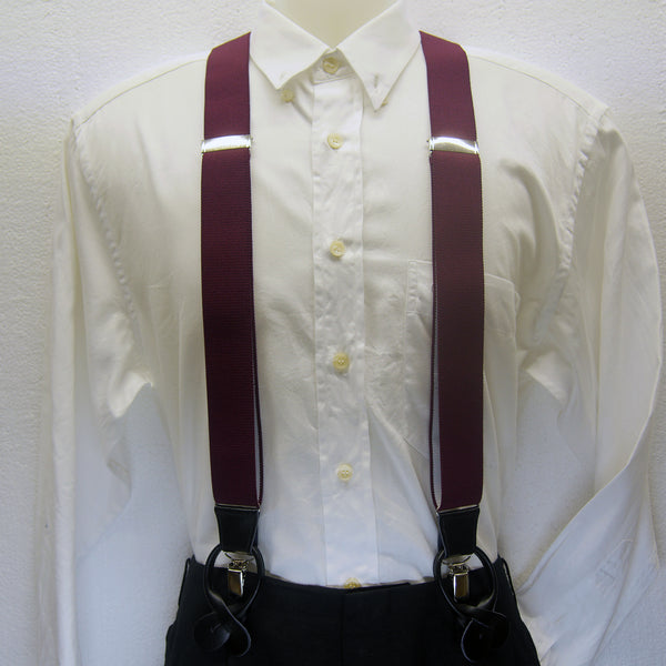 MISSOURI Theo Suspenders in Burgundy Red - Giorgio Mandelli® Official Site | GIORGIO MANDELLI Made in Italy