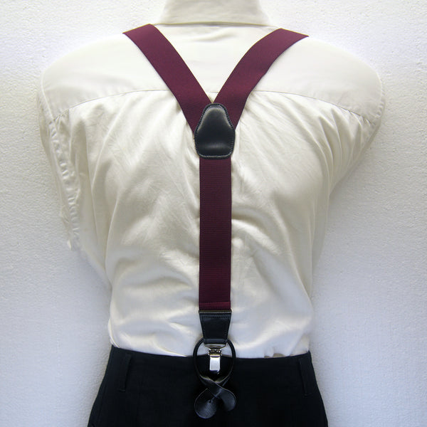 MISSOURI Theo Suspenders in Burgundy Red - Giorgio Mandelli® Official Site | GIORGIO MANDELLI Made in Italy