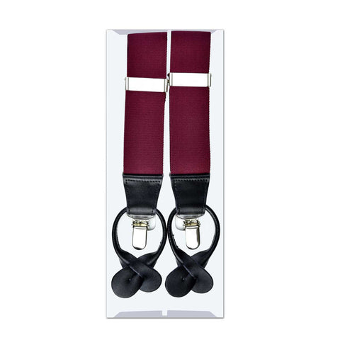 MISSOURI Theo Suspenders in Burgundy Red - Giorgio Mandelli® Official Site | GIORGIO MANDELLI Made in Italy