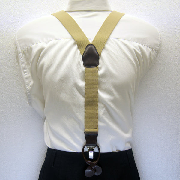 MISSOURI Theo Suspenders in Tan - Giorgio Mandelli® Official Site | GIORGIO MANDELLI Made in Italy