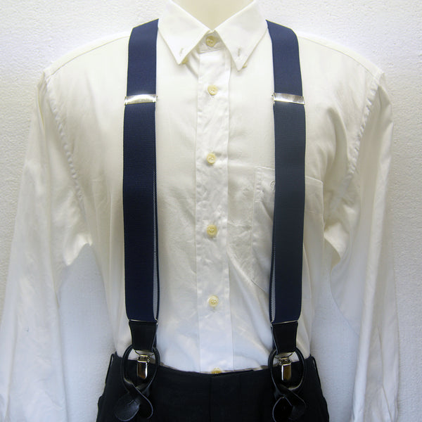 MISSOURI Theo Suspenders in Navy Blue - Giorgio Mandelli® Official Site | GIORGIO MANDELLI Made in Italy