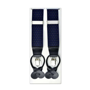 MISSOURI Levi Suspenders in Midnight Blue & Gold - Giorgio Mandelli® Official Site | GIORGIO MANDELLI Made in Italy