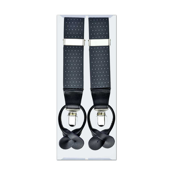 MISSOURI Levi Suspenders in Grey & White - Giorgio Mandelli® Official Site | GIORGIO MANDELLI Made in Italy
