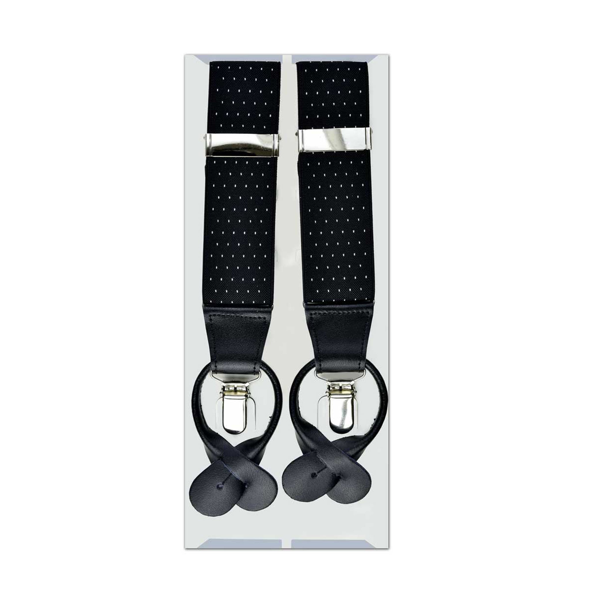 MISSOURI Levi Suspenders in Black & White - Giorgio Mandelli® Official Site | GIORGIO MANDELLI Made in Italy