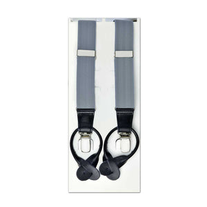 MISSOURI Slim Suspenders in Silver - Giorgio Mandelli® Official Site | GIORGIO MANDELLI Made in Italy