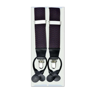 MISSOURI Brad Suspenders in Silver & Burgundy Red - Giorgio Mandelli® Official Site | GIORGIO MANDELLI Made in Italy