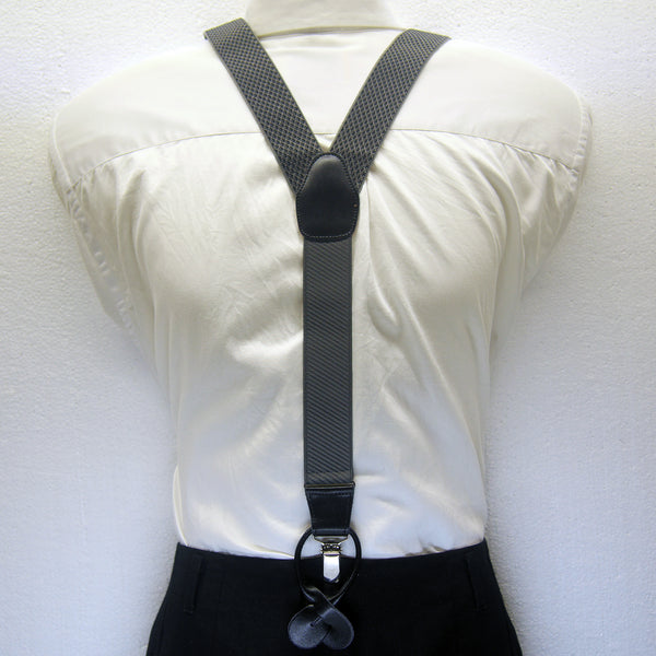 MISSOURI Brad Suspenders in Silver & Grey - Giorgio Mandelli® Official Site | GIORGIO MANDELLI Made in Italy