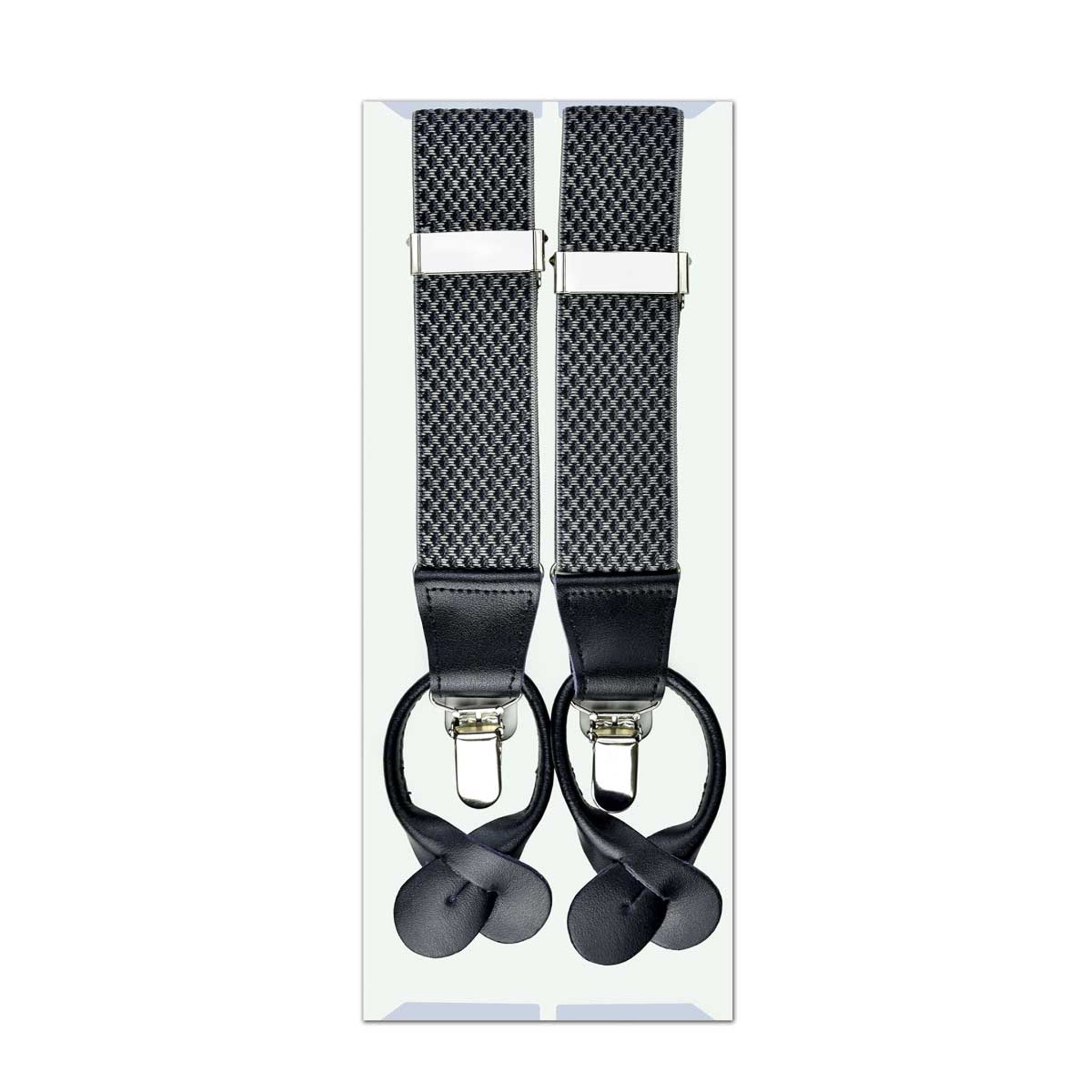 MISSOURI Brad Suspenders in Silver & Grey - Giorgio Mandelli® Official Site | GIORGIO MANDELLI Made in Italy
