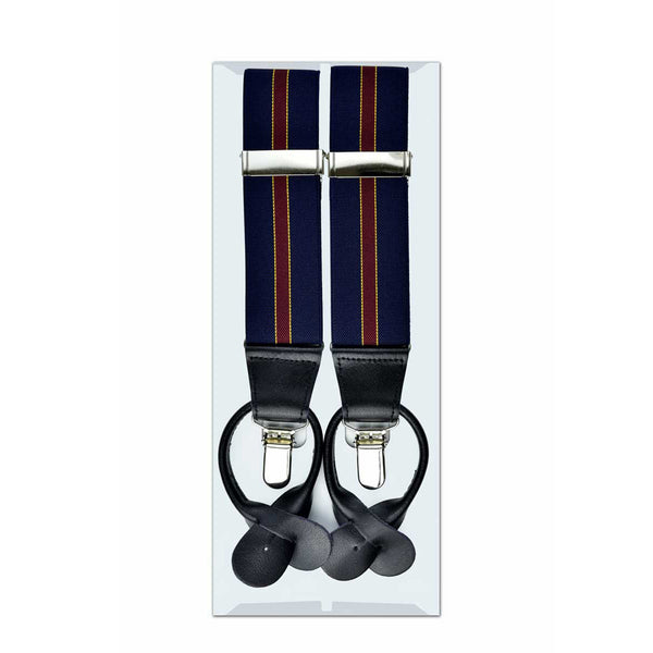 MISSOURI Emerson Suspenders in Navy Blue & Red - Giorgio Mandelli® Official Site | GIORGIO MANDELLI Made in Italy