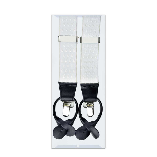 MISSOURI Lincoln Suspenders in Snow White - Giorgio Mandelli® Official Site | GIORGIO MANDELLI Made in Italy