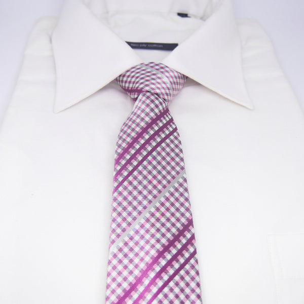 Checkered Philbert Tie in Pink Gingham