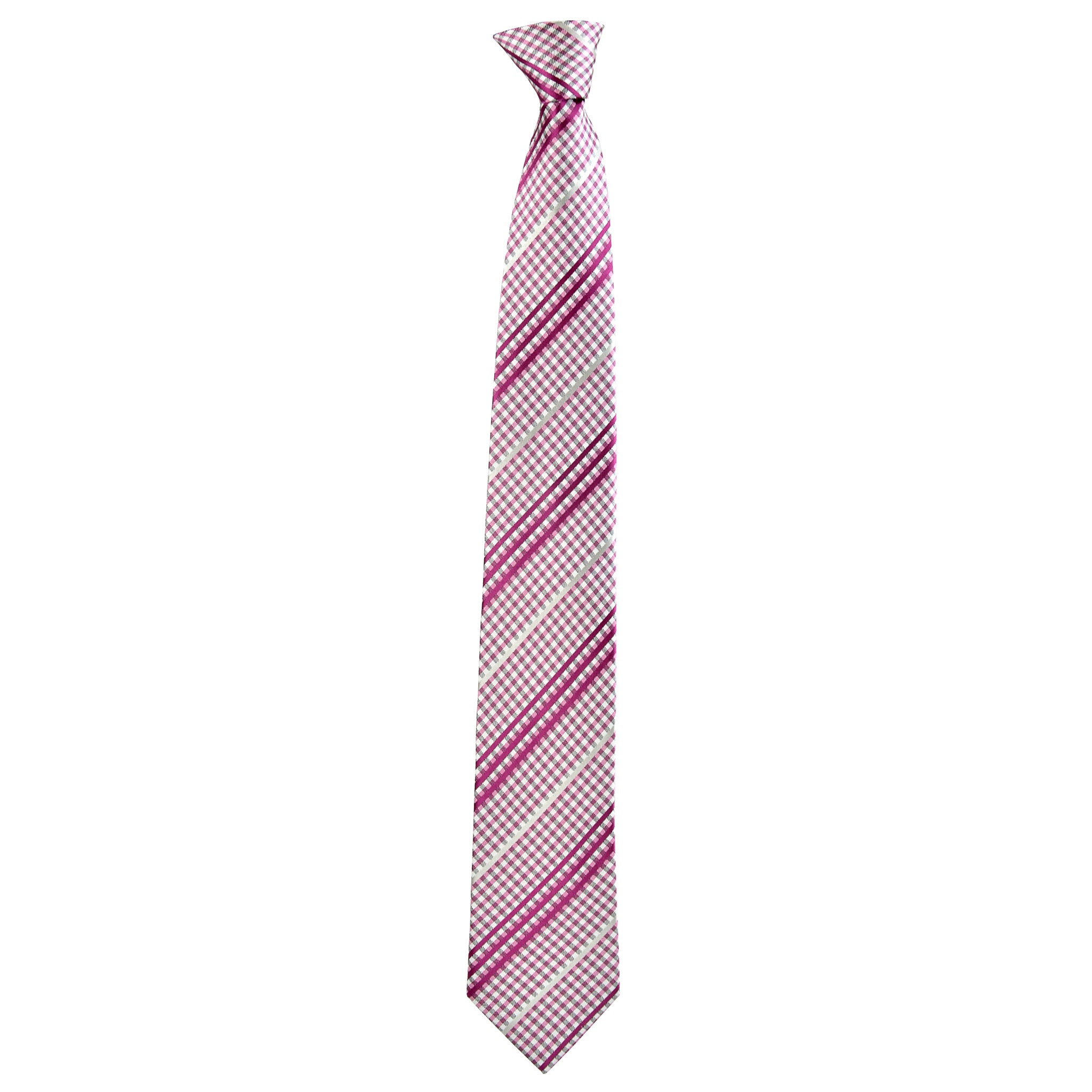 Checkered Philbert Tie in Pink Gingham - Giorgio Mandelli