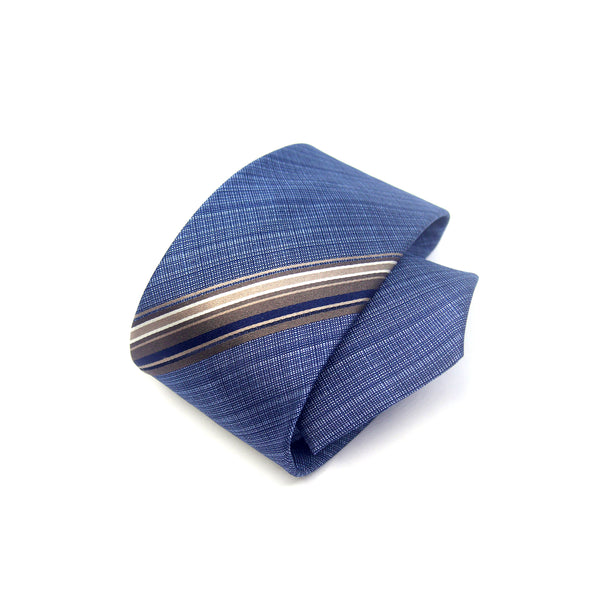 Lined Enzo Tie in Steel Blue - Giorgio Mandelli
