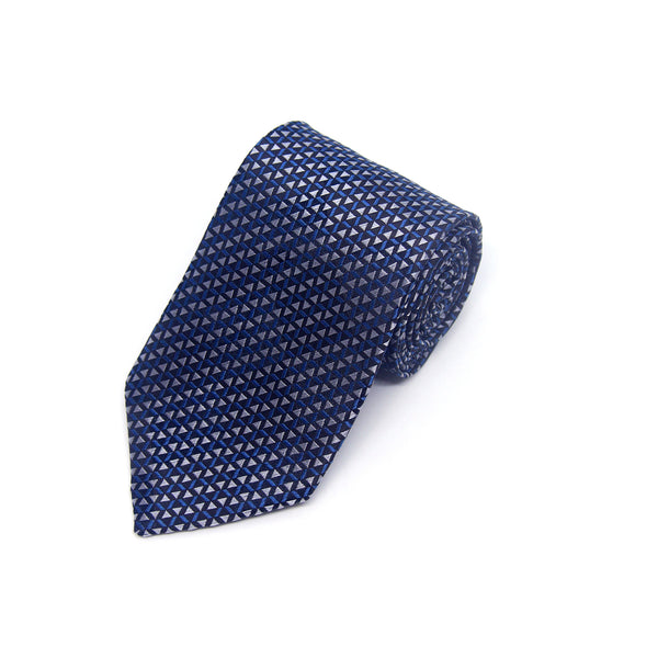 Printed Dexter Tie in Metallic Blue - Giorgio Mandelli
