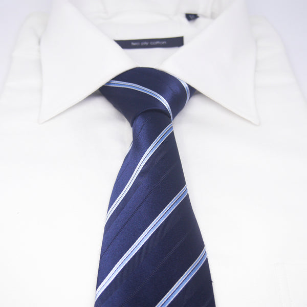Lined Caspian Tie in Blue - Giorgio Mandelli