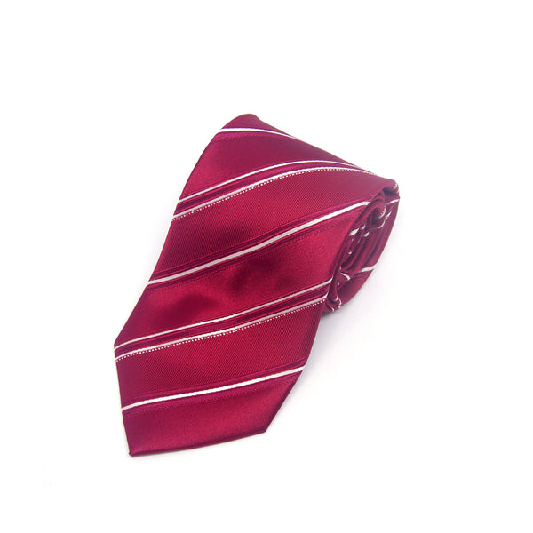 Lined Zane Tie in Red - Giorgio Mandelli