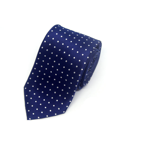Spotted Whitford Tie in Navy Blue - Giorgio Mandelli® Official Site | GIORGIO MANDELLI Made in Italy