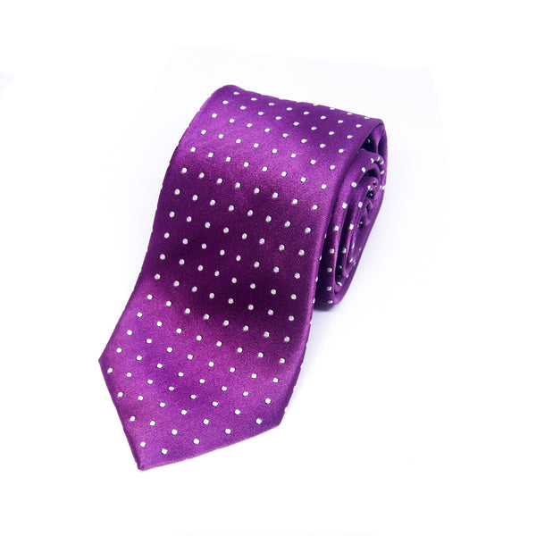 Spotted Whitford Tie in Purple - Giorgio Mandelli® Official Site | GIORGIO MANDELLI Made in Italy