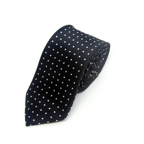Spotted Whitford Tie in Black - Giorgio Mandelli® Official Site | GIORGIO MANDELLI Made in Italy