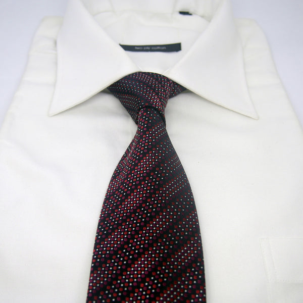 Textured Gilbert Tie in Maroon - Giorgio Mandelli® Official Site | GIORGIO MANDELLI Made in Italy